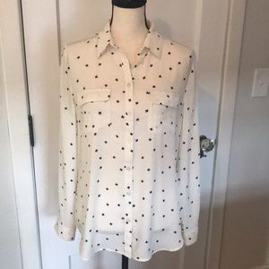 LOFT Star Button Down Shirt